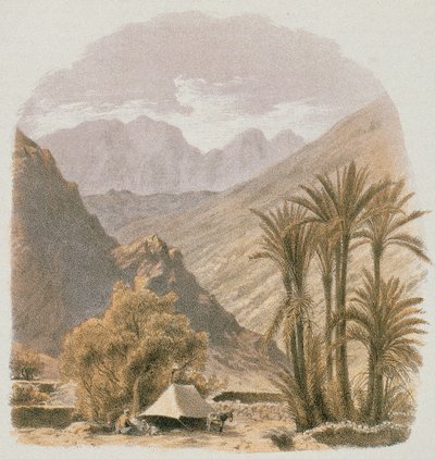 Sinaí. Aguafuerte de Bernatz et alii - Steinkopk J.F. Editore de Johann Martin Bernatz