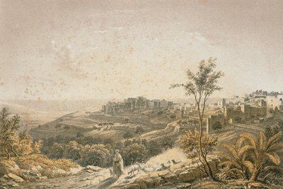 Vista de Jerusalén. Grabado por Bernatz et alii - Steinkopk J.F. Editore de Johann Martin Bernatz