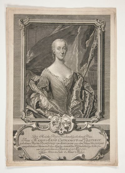 Retrato de Marie Anne Catherine von Veltheim de Johann Martin Bernigeroth