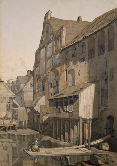 Lado Norte del Monasterio de San Juan en Hamburgo de Johann Martin Gensler