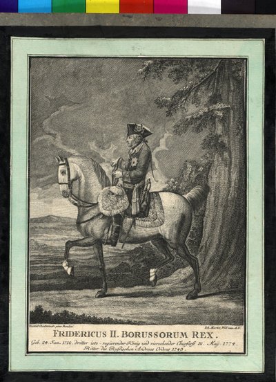 Federico II de Prusia a caballo de Johann Martin Will