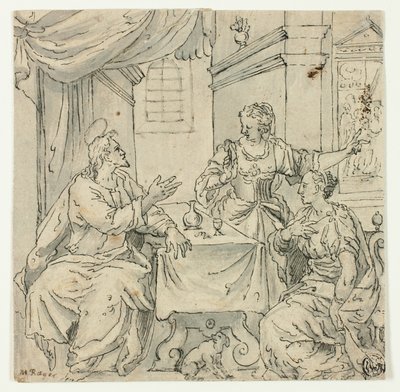Cristo en la Mesa de María y Marta de Johann Mathias Kager