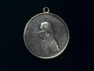 Medalla de Paz India de Thomas Jefferson, c.1801 (plata) de Johann Mathias Reich