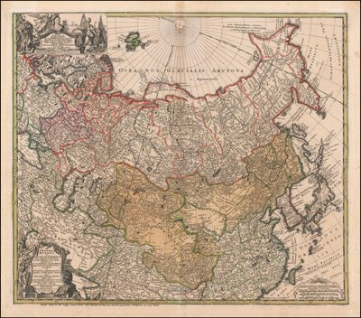 Mapa de Rusia y Tartaria de 1739, por Johann Matthias Hase de Johann Matthias Hase