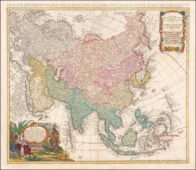 Mapa de Asia de 1744 por Johann Matthias Hase de Johann Matthias Hase