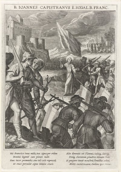 San Juan de Capistrano lidera las fuerzas cristianas en el sitio de Belgrado, 1615 de Johann Matthias Kager