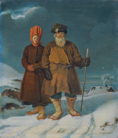 pareja campesina rusa de Johann Matthias Ranftl