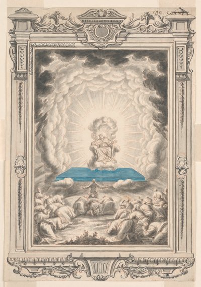 Estudio para Dios aparece a Moisés y sus compañeros, Placa 171, Physica Sacra de Johann Melchior Füssli