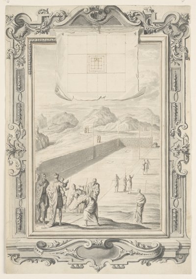 Estudio para el primer plano del Templo de Salomón, lámina 420, Physica Sacra de Johann Melchior Füssli