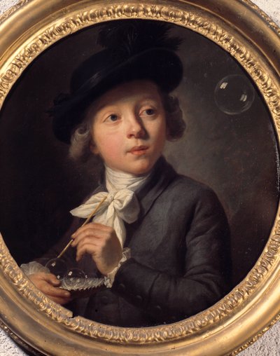 Burbujas de jabón o un retrato de J. A. Laurens (pintura de Melchior Wyrsch) de Johann Melchior Joseph Wyrsch or Wursch