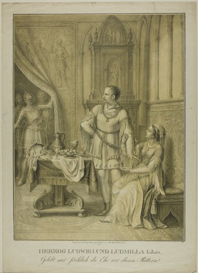 Duque Luis I y Ludmilla de Johann Michael Mettenleiter