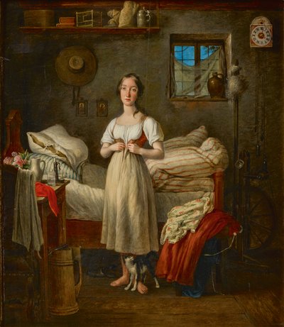 El baño matutino de una niña. de Johann Michael Neder
