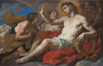 Apolo concediendo a Faetón permiso para conducir el carro del sol de Johann Michael Rottmayr