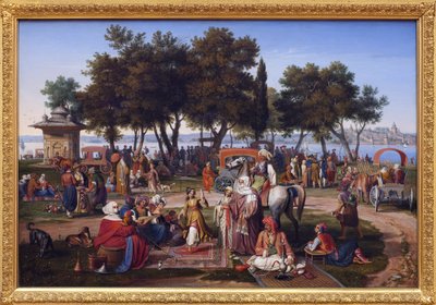 Aguas dulces de Asia en Constantinopla (actual Estambul, Turquía) de Johann Michael Wittmer