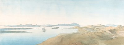Vista panorámica de las islas de Delos, principios del siglo XIX-finales del siglo XIX de Johann Michael Wittmer