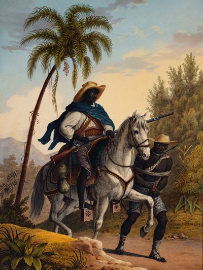 Capitán del Bosque con un Prisionero, 1827-35 de Johann Moritz Rugendas