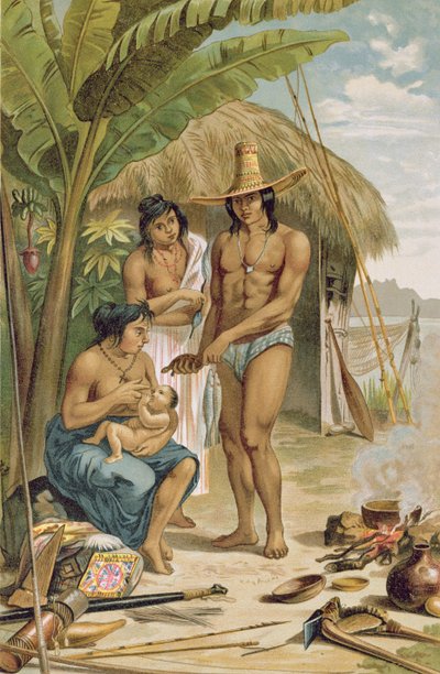 Hogar indio en el este de Brasil, de 