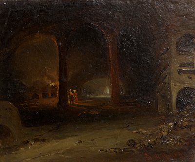 Visitantes en una bóveda subterránea de Johann Nepomuk Ender