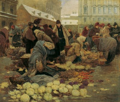 Mercado croata en la Haide de Viena de Johann Nepomuk Geller