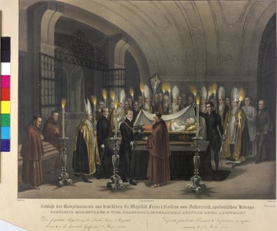 Inhumación Franz I.1835 (litografía) de Johann Nepomuk Hoechle