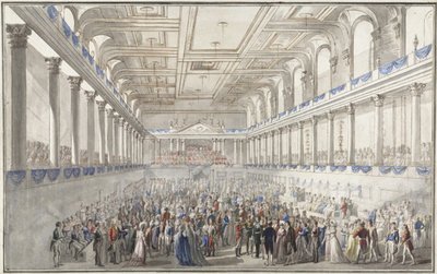 Redoute paré durante el Congreso de Viena el 9 de octubre de 1814, c. 1815 de Johann Nepomuk Hoechle