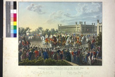 La conmovedora majestad del emperador Francisco I en París el 15 de abril de 1814 de Johann Nepomuk Hoechle