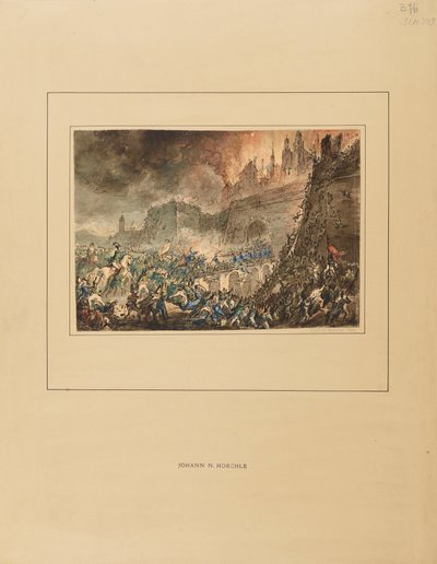Toma de Viena en el Stubentor por el ejército francés en 1809 de Johann Nepomuk Höchle
