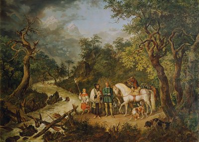 Rudolf von Habsburg y el sacerdote de Johann Nepomuk Höchle