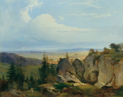 La Wiener-Neustädter Heide vista desde Wetzelsdorf de Johann Nepomuk Passini