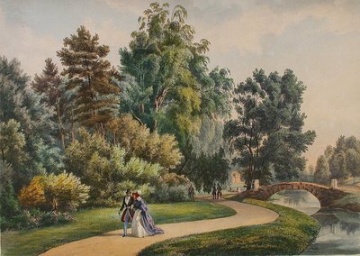 La finca Vlakhernskoye-Kuzminki, c. 1840 de Johann Nepomuk Rauch