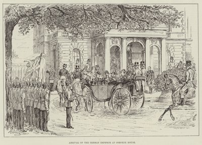 Llegada del emperador alemán a Osborne House de Johann Nepomuk Schonberg