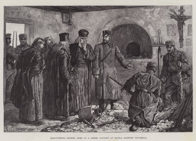 Descubriendo armas ocultas en un convento griego en Bagna, Rumanía Oriental de Johann Nepomuk Schonberg