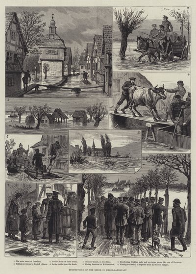 Inundaciones del Rin en Hesse-Darmstadt de Johann Nepomuk Schonberg