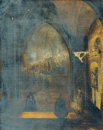 Entierro dentro de una iglesia de Johann Nepomuk Schödlberger