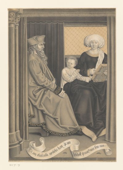 El obispo Servatius con una mujer y un niño
Obras de la colección de los hermanos Boisserée (título de la serie)
Galerie des Frères Boisserée (título de la serie) de Johann Nepomuk Strixner