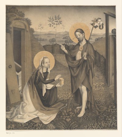 Cristo y María Magdalena en un jardín vallado
Obras de la colección de los hermanos Boisserée (título de la serie)
Galerie des Frères Boisserée (título de la serie) de Johann Nepomuk Strixner