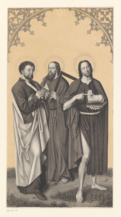 San Bartolomé, Tomás y Juan Bautista
Obras de la colección de los hermanos Boisserée (título de la serie)
Galerie des Frères Boisserée (título de la serie) de Johann Nepomuk Strixner