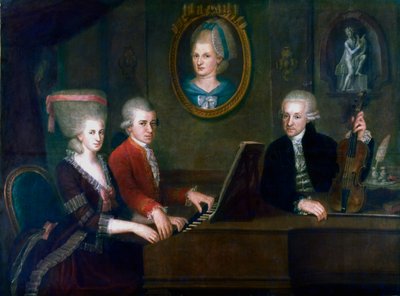 La Familia Mozart, 1780-1781 de Johann Nepomuk della Croce