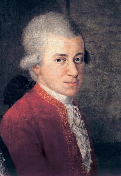 Wolfgang Amadeus Mozart (1756-1791) - (detalle) de Johann Nepomuk della Croce