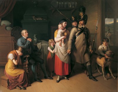 La despedida del hombre Landwehr de Johann Peter Krafft