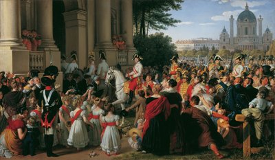 La entrada del emperador Francisco I en Viena tras la Paz de París el 16 de junio de 1814 de Johann Peter Krafft