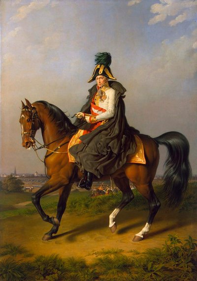 Retrato ecuestre del emperador del Sacro Imperio Romano Francisco II, 1768-1835, 1832 de Johann Peter Krafft
