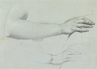 Estudio de manos para "Arindal y Daura" de Johann Peter Krafft