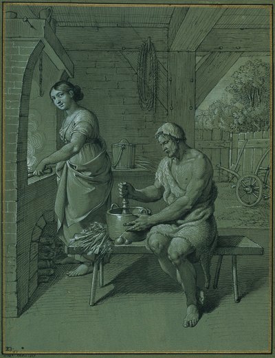 Hércules y Onfale de Johann Peter Krafft