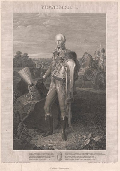 Emperador del Sacro Imperio Romano Germánico Francisco II (grabado) de Johann Peter Krafft
