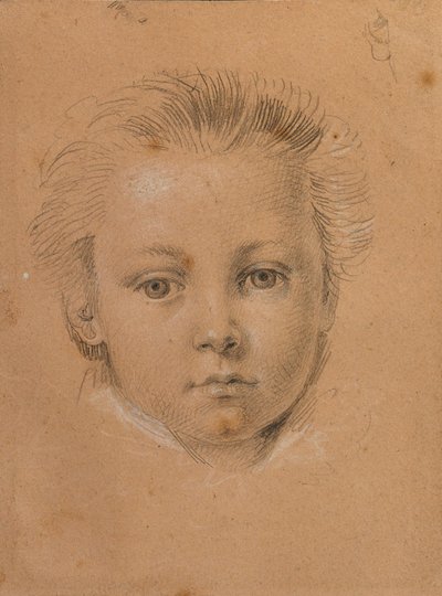 estudio de cabeza de un niño de Johann Peter Krafft