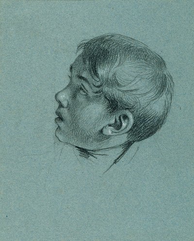 Estudio de cabeza de un niño para "Return of Emperor Franz from Pressburg" de Johann Peter Krafft