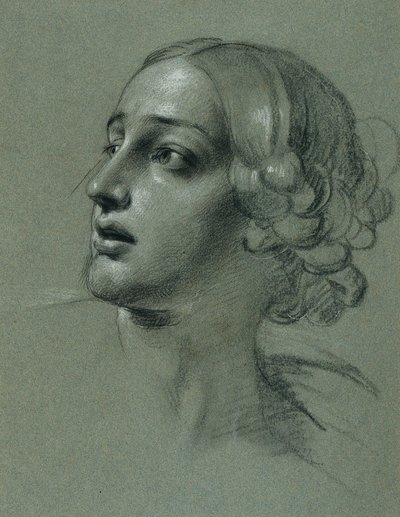 Estudio de cabecera para "Arindal y Daura" de Johann Peter Krafft