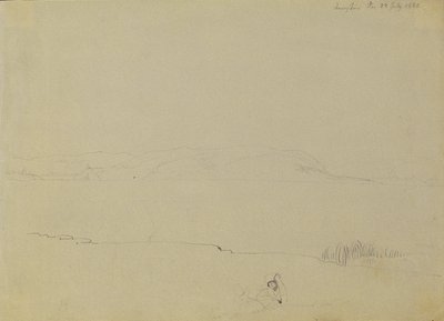 Bosquejo del paisaje del lago Balaton de Johann Peter Krafft