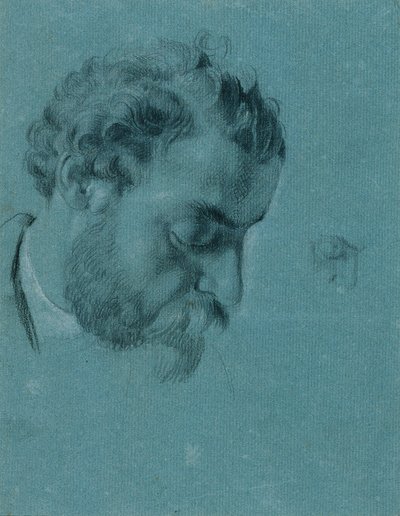 Estudio de retrato para "David con la cabeza de Goliat" de Johann Peter Krafft